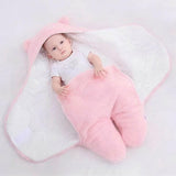 Pink flannel cotton baby sleeping bag