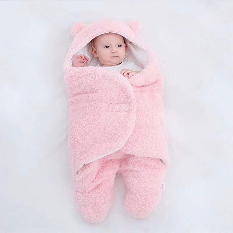 Pink flannel cotton baby sleeping bag
