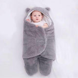 Sac de couchage en coton flanelle gris pour bébé