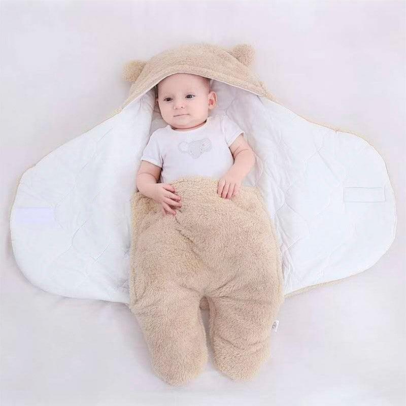 Beige flannel cotton baby sleeping bag
