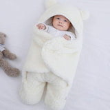 Sac de couchage en coton molletonné blanc pour bébé
