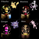 Boule de Cristal Pokémon 3D — Veilleuse LED Pokéball Lumineuse