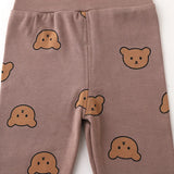 Ensemble pyjama bébé coton – imprimé ours, taille haute