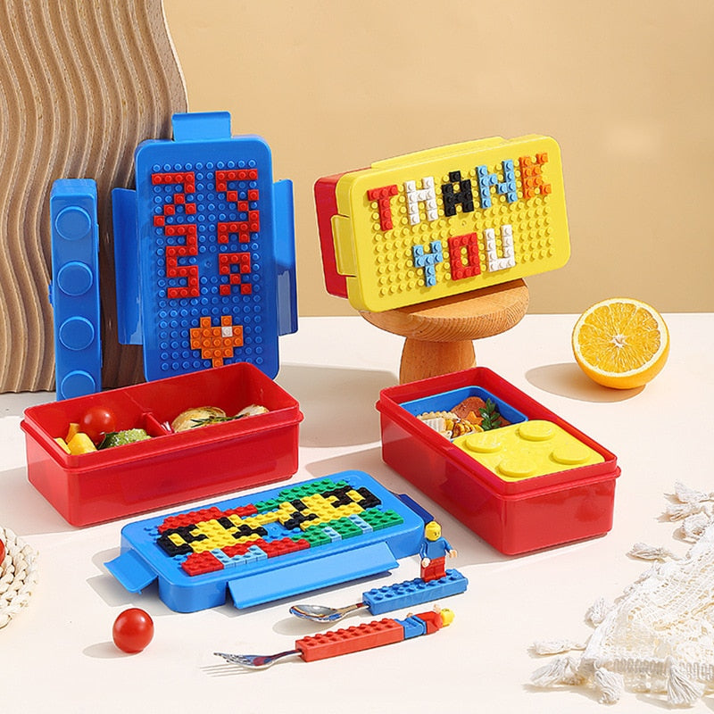 Contenitore per merenda/pranzo con posate - Funnykids™