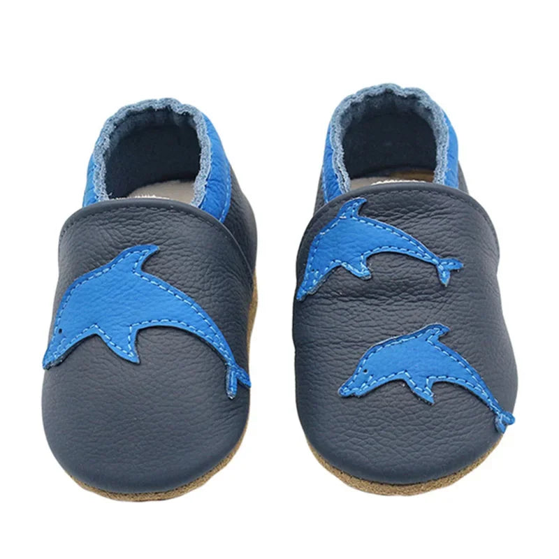 Chaussons Bébé en Cuir Souple