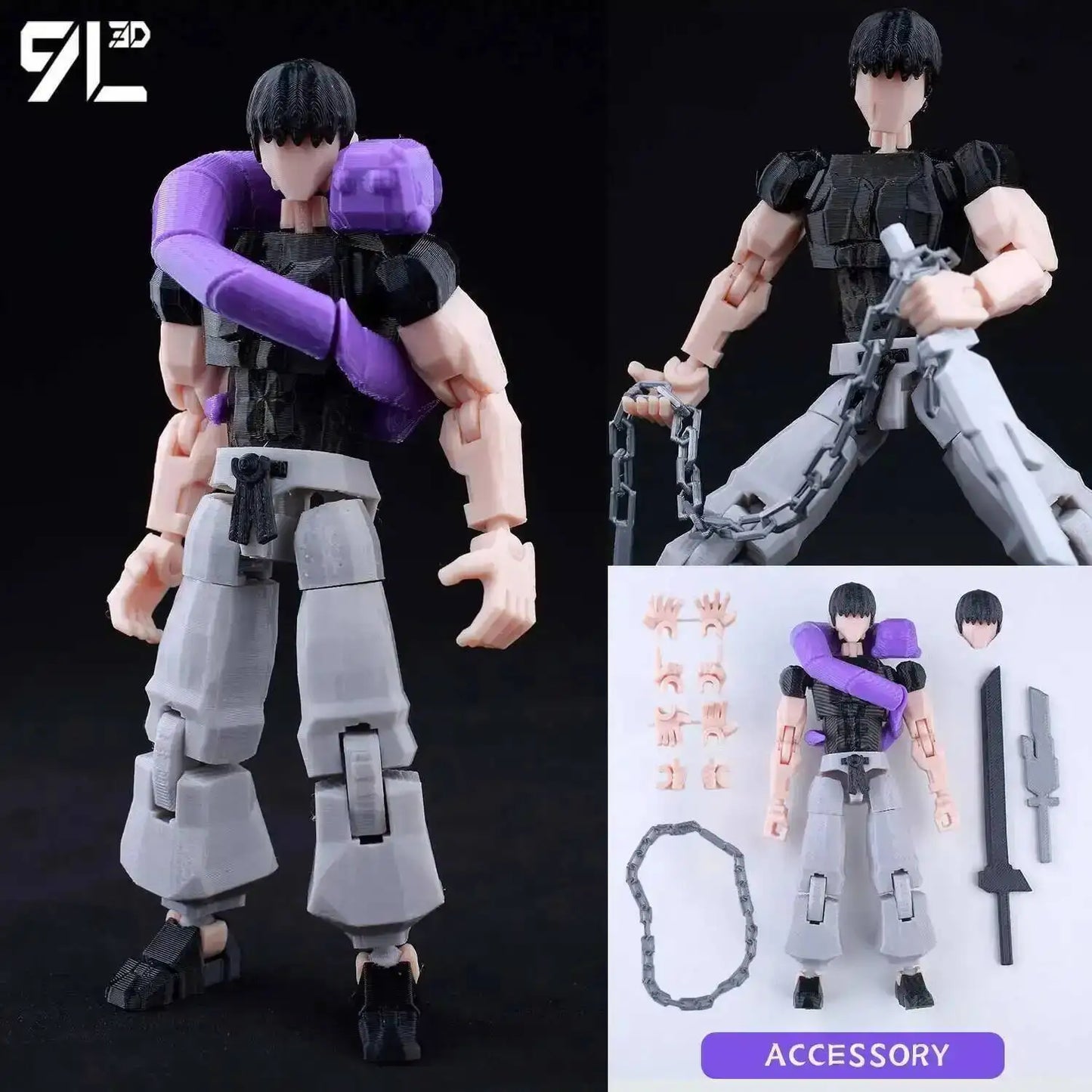 Figurines articulées Jujutsu Kaisen Titan13 (14 cm) – Gojo, Sukuna, Megumi et plus