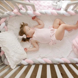 Braided crib bumper for baby