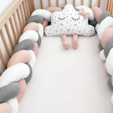 Braided crib bumper for baby