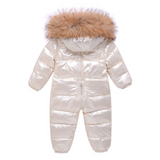 Combinaison Ski Bébé avec Capuche Fourrure