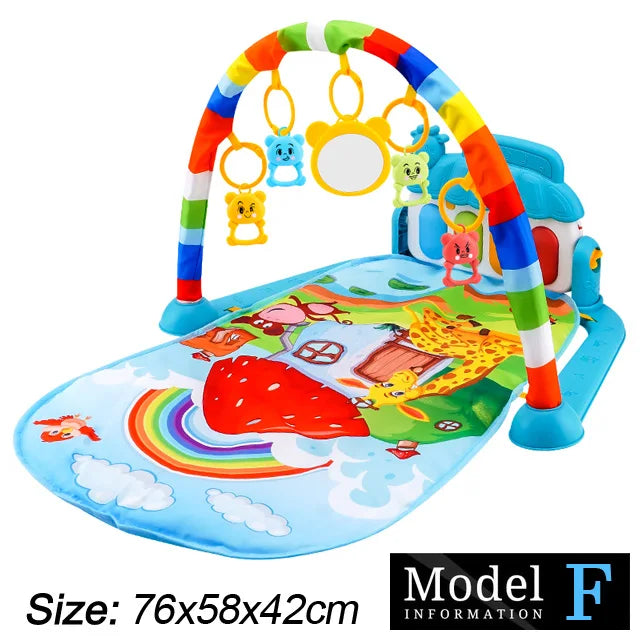 Support de Fitness pour bébé, jeu de musique, jouets d'activité de gymnastique, couverture rampante pour Piano pour nouveau-né, tapis de jeu à pédales, éducation précoce, cadeaux de 0 à 36 mois