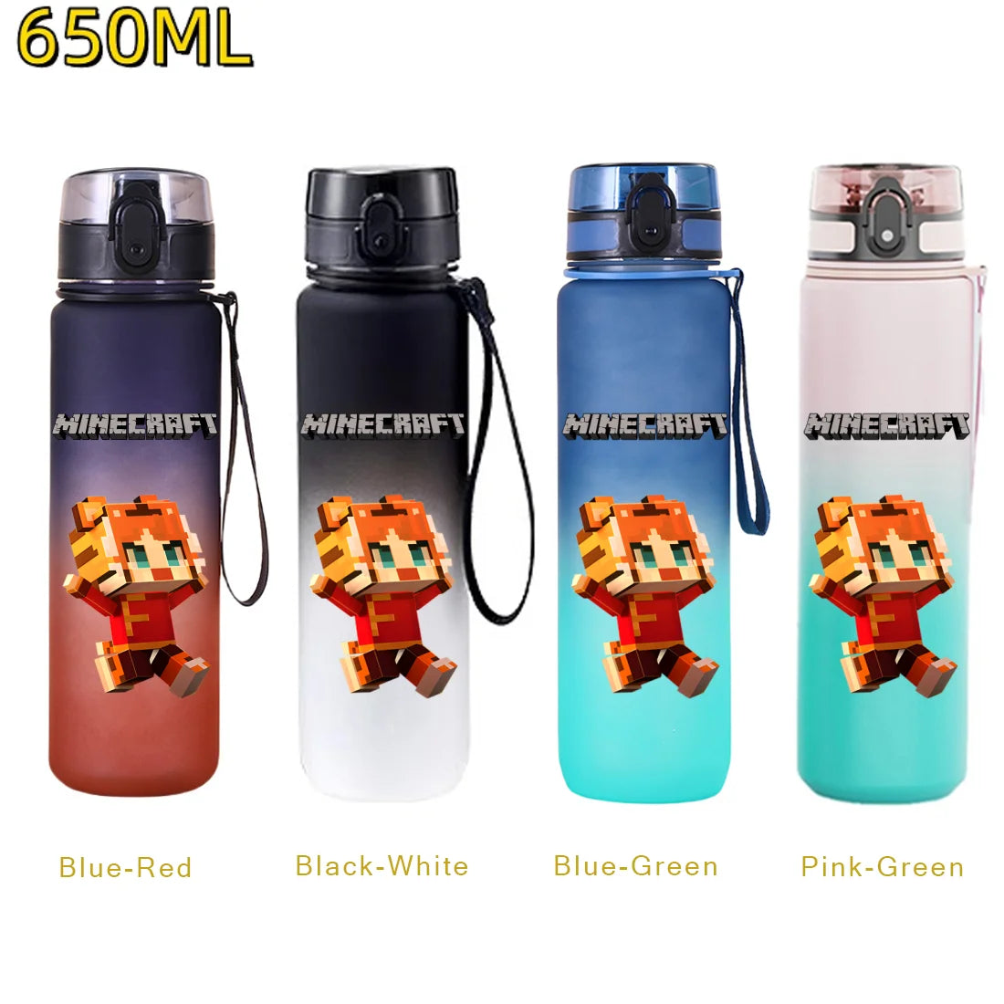 Gourde de sport Minecraft 650 ml – anti-fuite