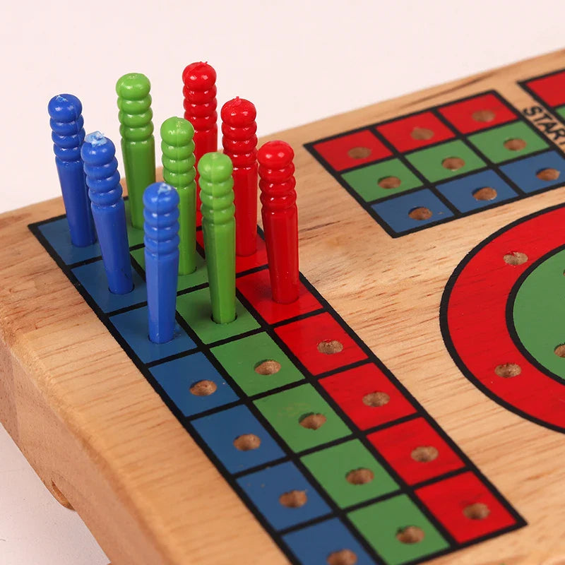Cribbage -  Jeu de stratégie avec piste en bois pliable