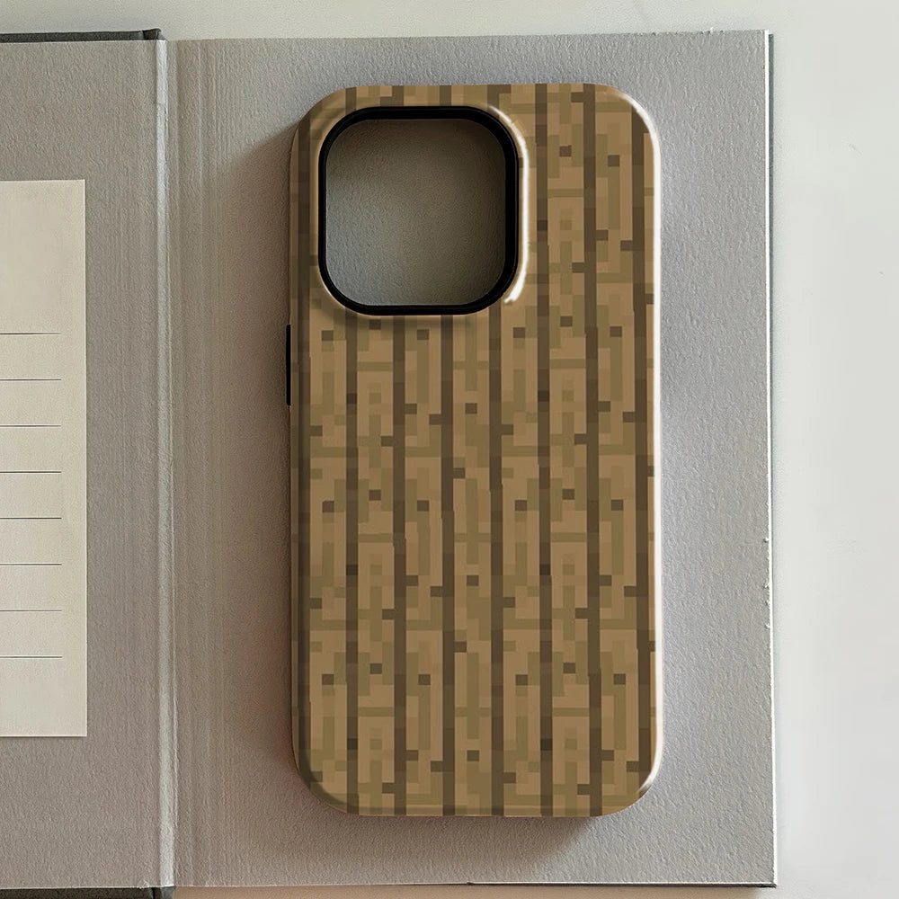Coque iPhone Creeper – monstre pixel vert Minecraft