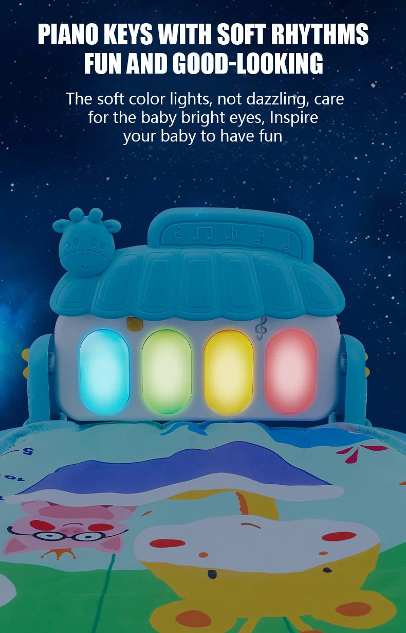 Support de Fitness pour bébé, jeu de musique, jouets d'activité de gymnastique, couverture rampante pour Piano pour nouveau-né, tapis de jeu à pédales, éducation précoce, cadeaux de 0 à 36 mois