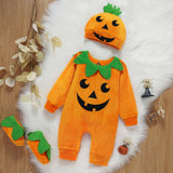 Baby Pumpkin Halloween Costume Set