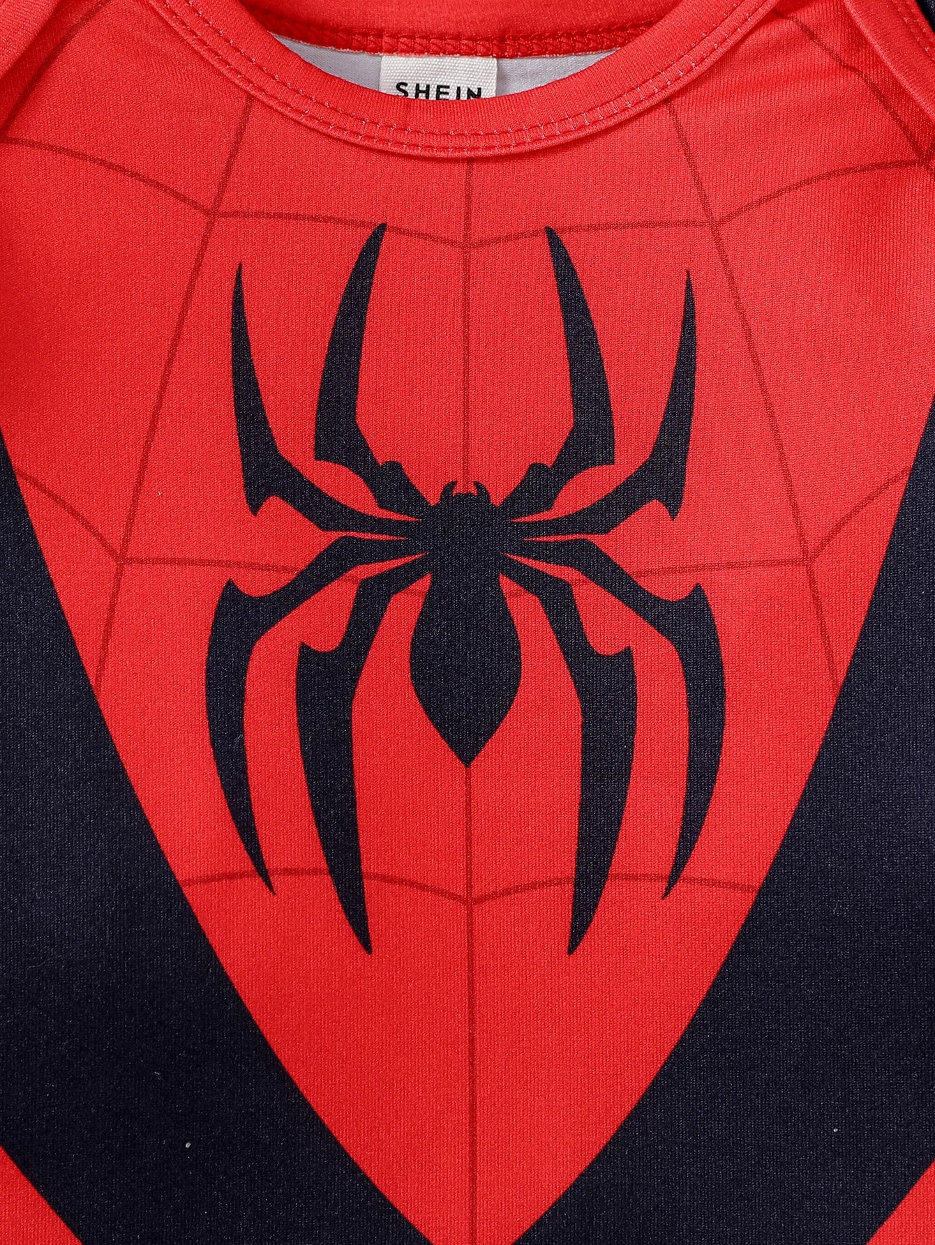 Ensemble 2 pièces Spider-Man bébé garçon – manches longues à capuche