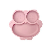Assiette bébé ventouse avec compartiments - Hibou