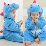 Pyjama de dessin animé dinosaure pour bébé, grenouillères pour tout-petits, olympiques de batterie de nuit, vêtements de nuit, vêtements de nuit, garçons, filles, 0 à 4 ans, hiver