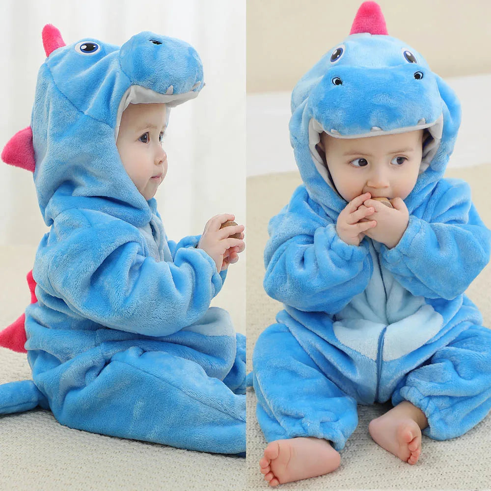 Pyjama de dessin animé dinosaure pour bébé, grenouillères pour tout-petits, olympiques de batterie de nuit, vêtements de nuit, vêtements de nuit, garçons, filles, 0 à 4 ans, hiver