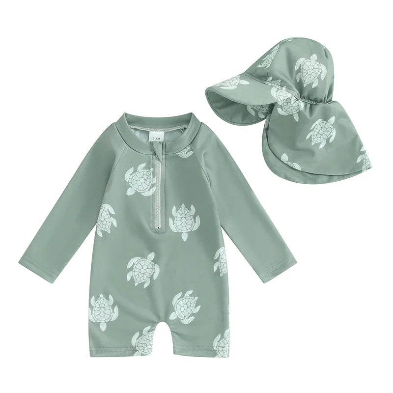 Maillot de Bain Bébé avec Casquette