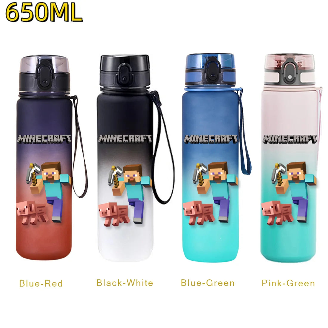 Gourde de sport Minecraft 650 ml – anti-fuite