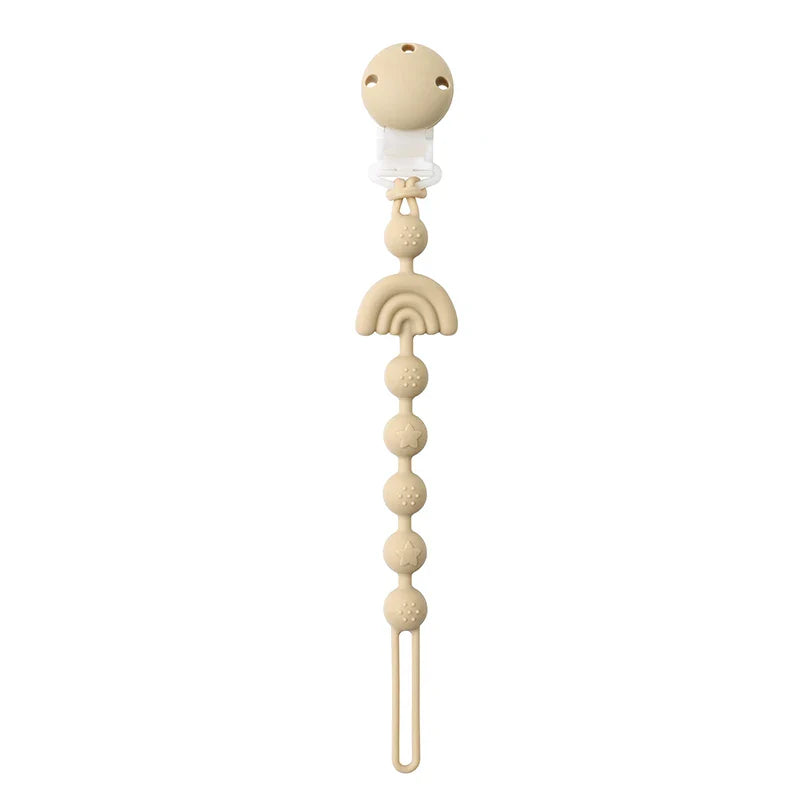 Attache Tétine Silicone - Arc-en-ciel