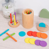Jouet de tri Montessori en bois – association et motricité