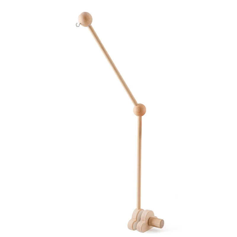 Cloche de lit en bois pour bébé, support courbé, hochets suspendus mobiles, jouets pour nouveau-né, support de boîte à musique, jouet de berceau pour bébé, support de bras, cadeaux