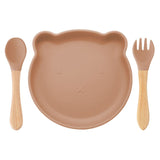 Coffret Repas Bébé Ours - Assiette et Couverts