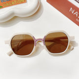 Frosted Vintage Rectangular Sunglasses for Kids