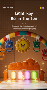 Tapis d'éveil musical et lumineux pour bébé, avec 5 jouets sensoriels détachables, tapis piano à pédales, tapis de jeu pour le temps sur le ventre, montage facile