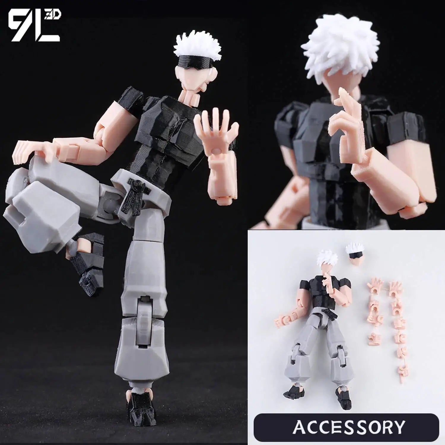 Figurines articulées Jujutsu Kaisen Titan13 (14 cm) – Gojo, Sukuna, Megumi et plus