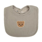 Bavoir Bébé Double Face Gaze de Coton & Éponge