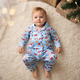 Pyjama bébé sans pieds – imprimé bonnet de Noël