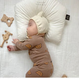 Pyjama bébé en coton – imprimé ours, protège-ventre