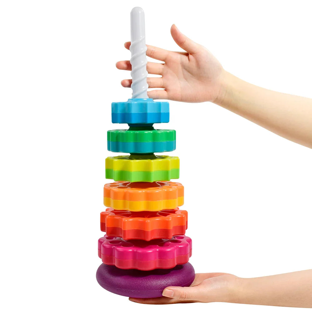 Torre a Spirale Rotante Impilabile per Bambini