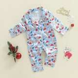 Pyjama bébé sans pieds – imprimé bonnet de Noël