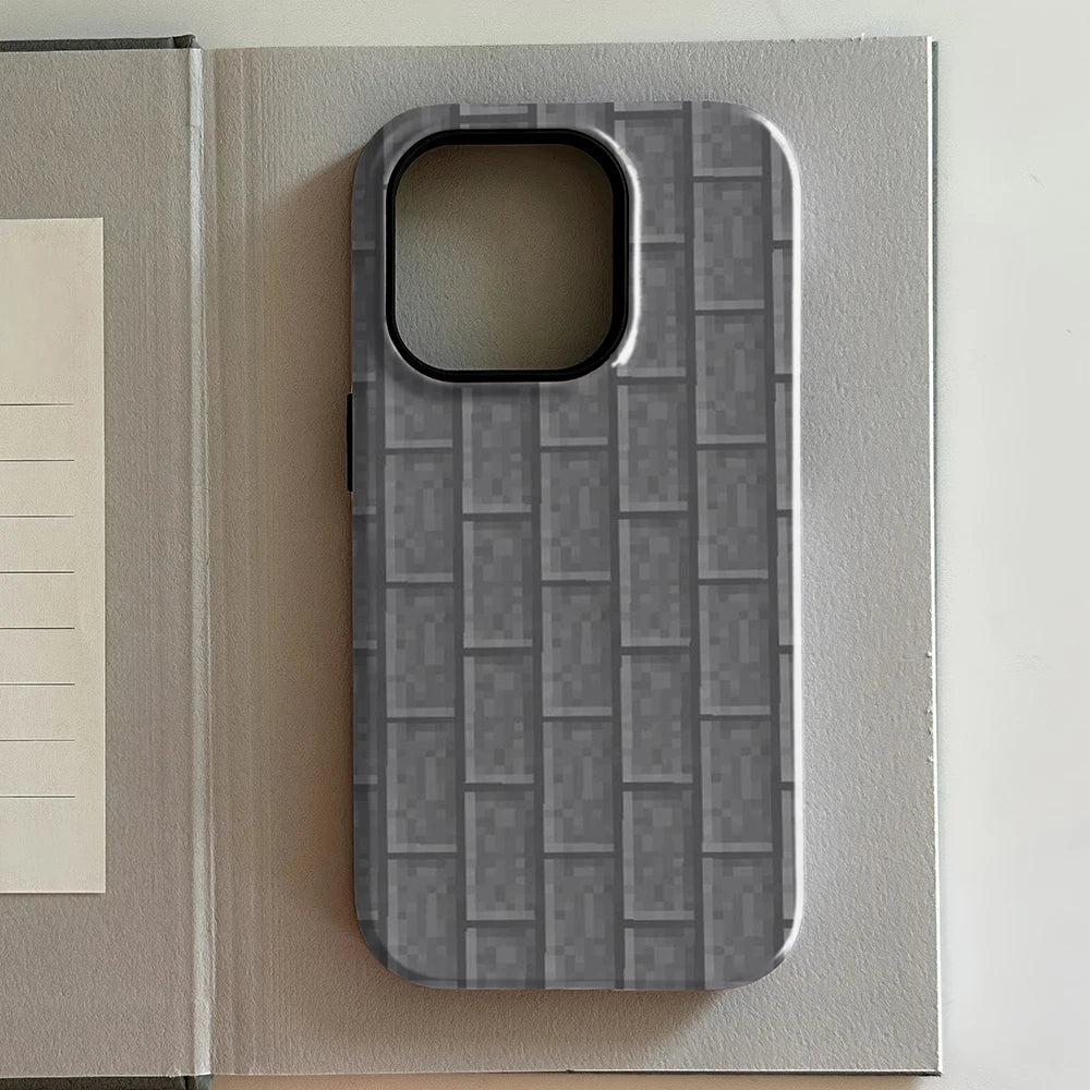 Coque iPhone Creeper – monstre pixel vert Minecraft