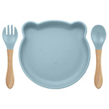 Coffret Repas Bébé Ours - Assiette et Couverts