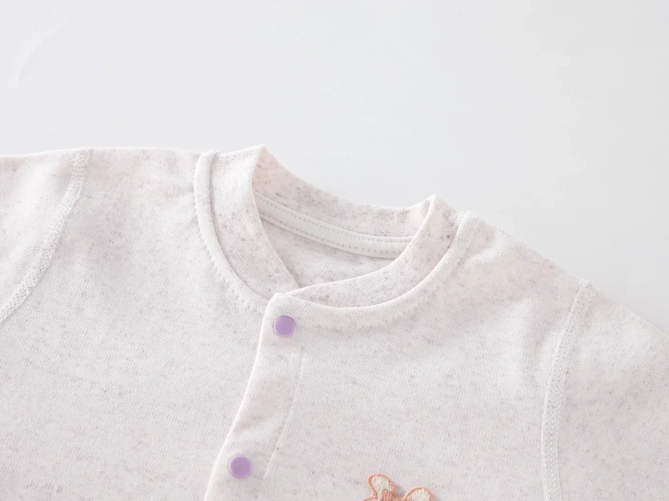 Body bébé en coton – couleur unie, manches longues