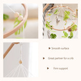 Hochet Mobile pour berceau de bébé de 0 à 12 mois, jouet en feutre de dessin animé, cloche de lit d'animal de forêt, support en bois suspendu, jouet Mobile pour nouveau-né