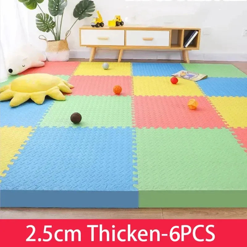 Tatame Gym pour bébés Tapis de jeu Tapis d'activités pour bébé Tapis de jeu 6 pièces Tapis de salle de jeu Tapis de jeu Tapis de bruit de sol Tapis de puzzle