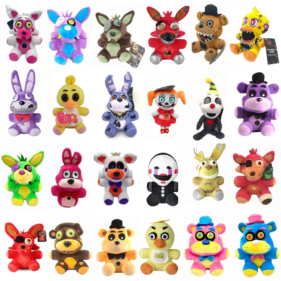 Peluche FNAF Five Nights at Freddy's 18 cm – ours, lapin et personnages du jeu