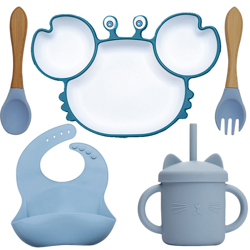Kit Repas Bébé en Forme de Crabe