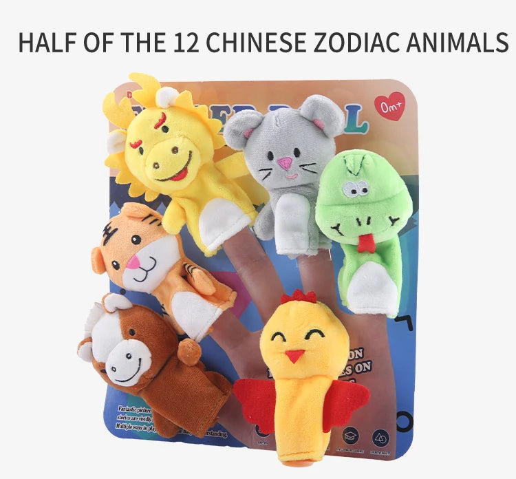 Histoire de la maternelle aides pédagogiques enfants éducation poupées animaux en peluche enfants jouets bébé marionnettes à doigt poupée bébé marionnette à main jouets