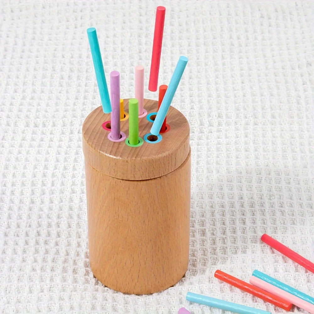 Jouet de tri Montessori en bois – association et motricité