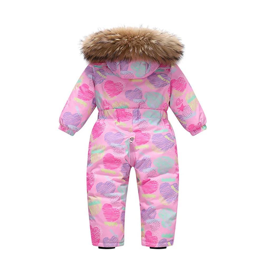Combinaison de Ski Enfant avec Capuche Fourrure - Louba