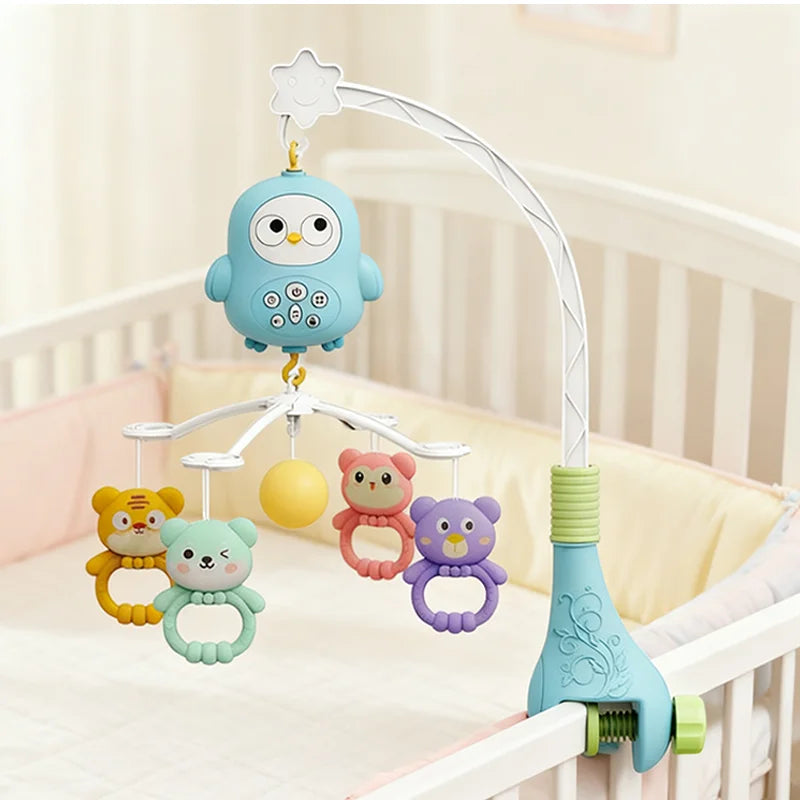360 °   Musical bébé berceau Mobile rotatif veilleuse lit cloche jouet quatre vitesses timage suspendu infantile nouveau-né hochet chevet cadeau