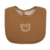 Bavoir Bébé Double Face Gaze de Coton & Éponge