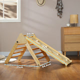 LittleClimb Wooden Baby Climbing Triangle with Slide - 2-in-1 Indoor Montessori Play Set